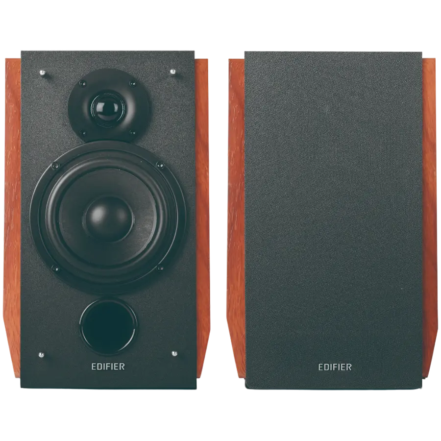 Edifier R1700BTs .0 Bookshelf Speakers, BT V5.1, RCA, 0.75-inch Tweeters, 4-inch Drivers, Sub-Out, 66W (RMS), Control Knobs and Remote Control, Brown - image 2