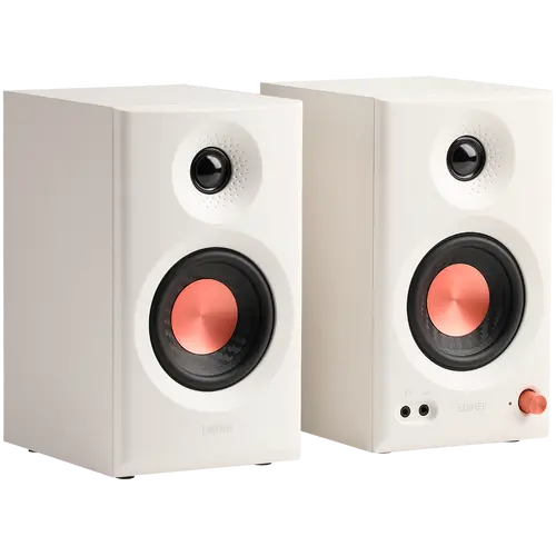 Edifier MR3 Ενεργά Studio Monitors, BT V5.4, RCA, AUX, Tweeter 1 ιντσας, Driver 3.5 ιντσών, 36W (RMS), Περιστροφικά Κουμπιά Τόνου, Λευκό - 2