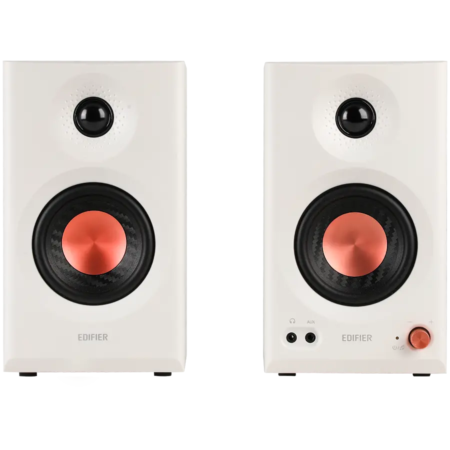 Edifier MR3 Active Studio Monitors, BT V5.4, RCA, AUX, 1-inch Tweeters, 3.5-inch Drivers, 36W (RMS), Tone Control Dials, White - image 2