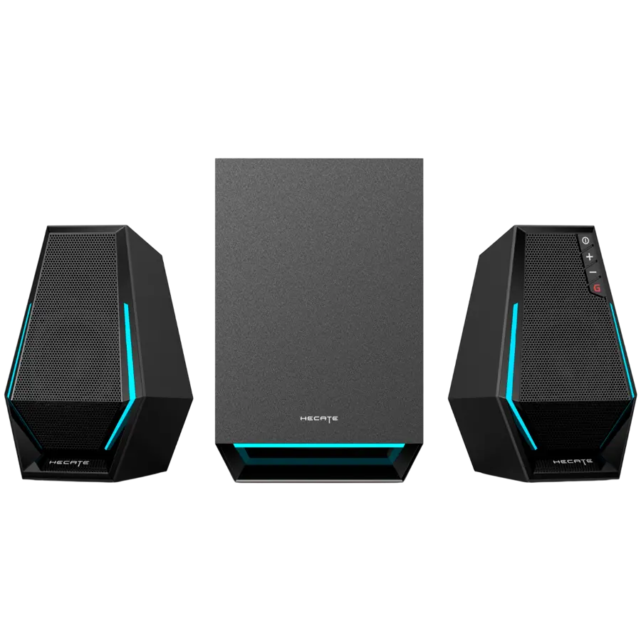 Edifier G1500 MAX 2.1 Audio System, BT V5.3, USB, AUX, 2.5-inch Drivers, 4-inch Subwoofer, RGB Lighting, 30W (RMS), Black - image 2