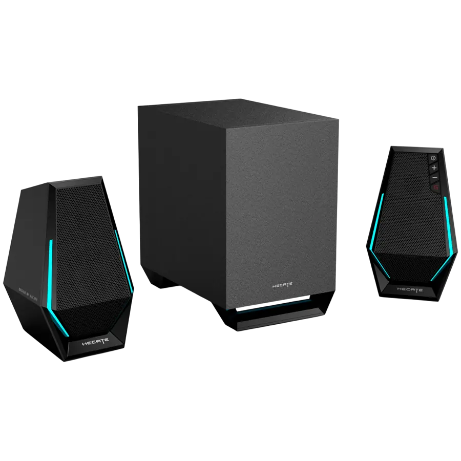 Edifier G1500 MAX 2.1 Audio System, BT V5.3, USB, AUX, 2.5-inch Drivers, 4-inch Subwoofer, RGB Lighting, 30W (RMS), Black - image 3