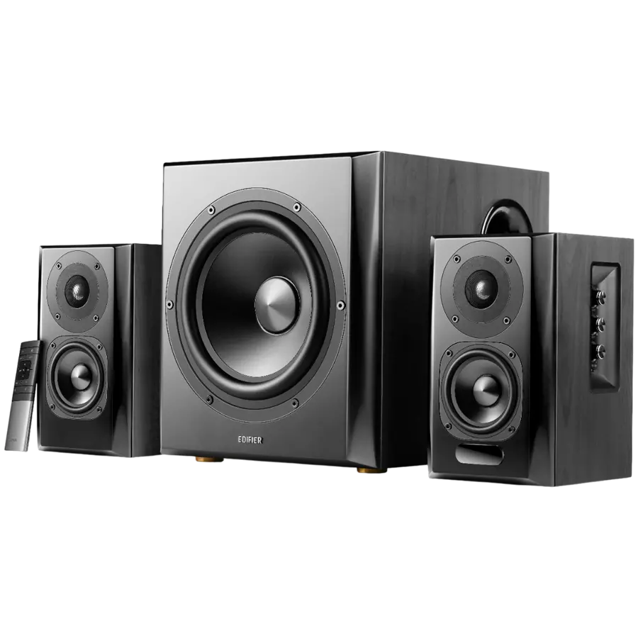 Edifier S351DB 2.1 Σύστημα ήχου, BT V5.1, Optical, Coaxial, RCA, Subwoofer 8 ιντσών, Woofers 3.5 ιντσών, Tweeters 0.75 ιντσών, 150W (RMS), Κουμπιά