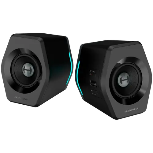 Edifier G2000 2.0 Audio System, BT V5.1, USB, AUX, 2.75-inch Drivers, RGB Lighting, 16W (RMS), Black - image 1