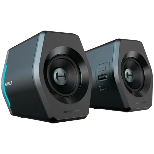 Edifier G2000 2.0 Audio System, BT V5.1, USB, AUX, 2.75-inch Drivers, RGB Lighting, 16W (RMS), Black - image 2
