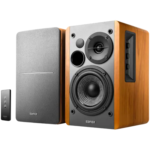 Edifier R1280T 2.0 Ηχεία Βιβλιοθήκης, RCA, Tweeters 0.5 ιντσών, Woofers 4 ιντσών, 42W (RMS), Κουμπιά ελέγχου και τηλεχειριστήριο, Καφέ - 1