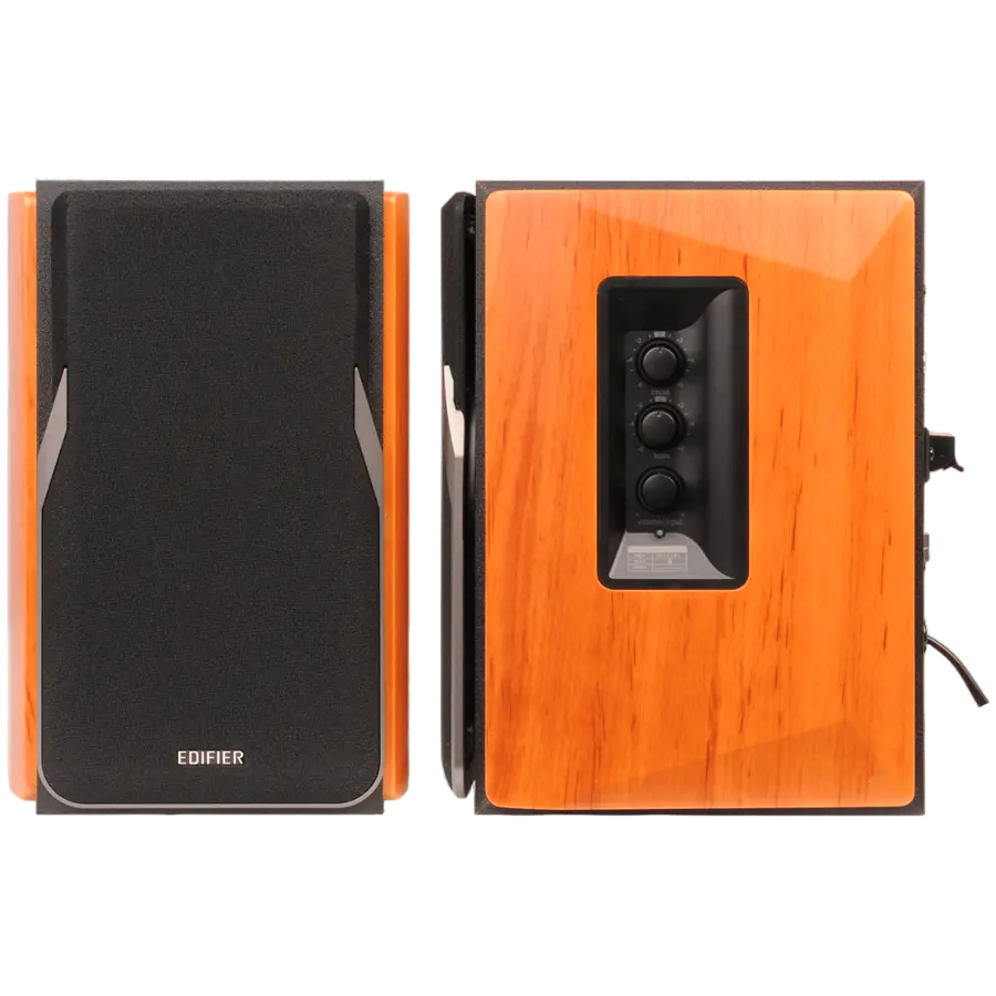 Edifier R1380DB 2.0 Bookshelf Speakers, BT V5.1, Optical, Coaxial, RCA, 1-inch Tweeters, 4-inch Drivers, 42W (RMS), Control Knobs and Remote Control, Brown - image 3