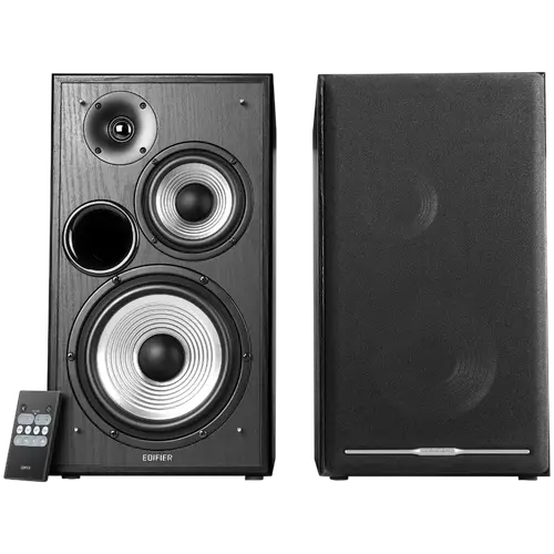 Edifier R2750DB 2.0 Bookshelf Speakers, BT V5.1, Optical, Coaxial, RCA, 0.75-inch Tweeters, 4-inch Drivers, 6.5-inch Woofers, Sub-Out, 136W (RMS), Control Knobs and Remote Control, Black - image 2