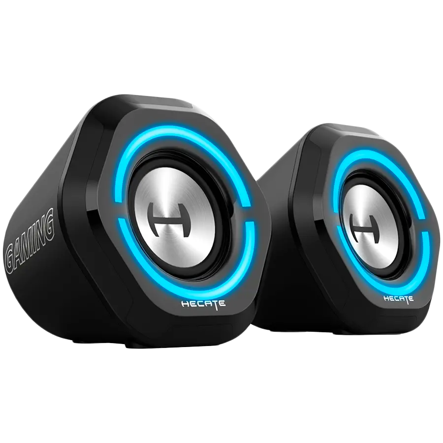 Edifier G1000 2.0 Audio System, BT V5.3, USB, AUX, 2.5-inch Drivers, RGB Lighting, 5W (RMS), Black - image 1