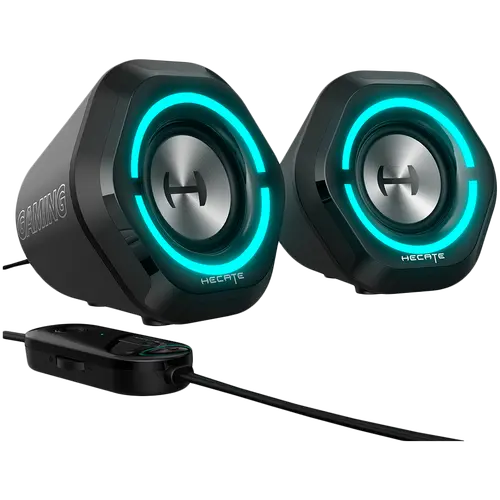 Edifier G1000 2.0 Audio System, BT V5.3, USB, AUX, 2.5-inch Drivers, RGB Lighting, 5W (RMS), Black - image 4