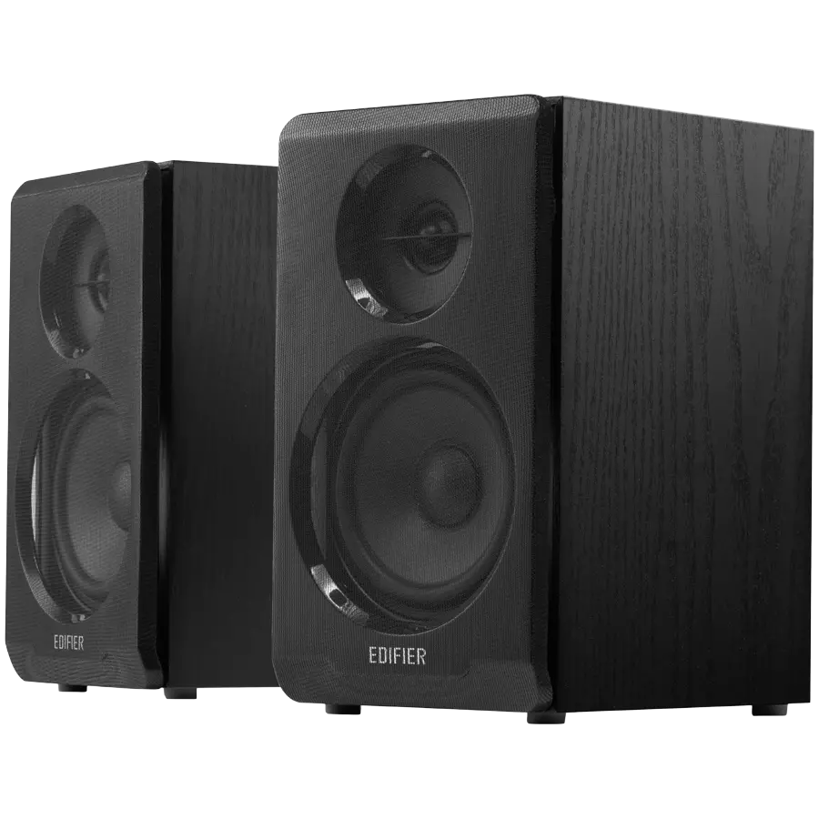 Edifier R33BT 2.0 Bookshelf Speakers, BT V5.0, AUX, 0.5-inch Tweeters, 3.5-inch Drivers, 10W (RMS), Control Buttons, Black - image 1