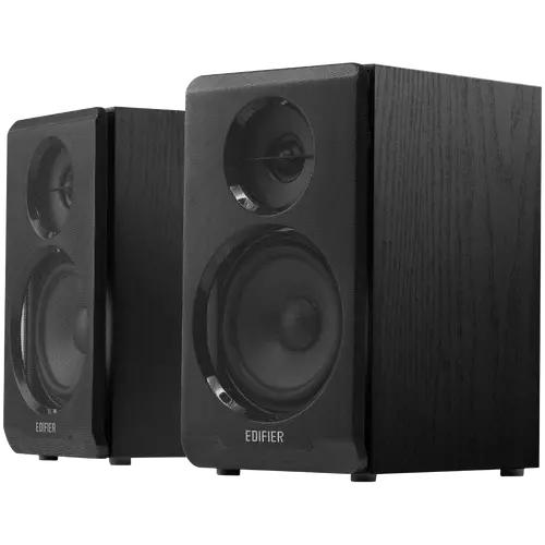 Edifier R33BT 2.0 Bookshelf Speakers, BT V5.0, AUX, 0.5-inch Tweeters, 3.5-inch Drivers, 10W (RMS), Control Buttons, Black - image 1