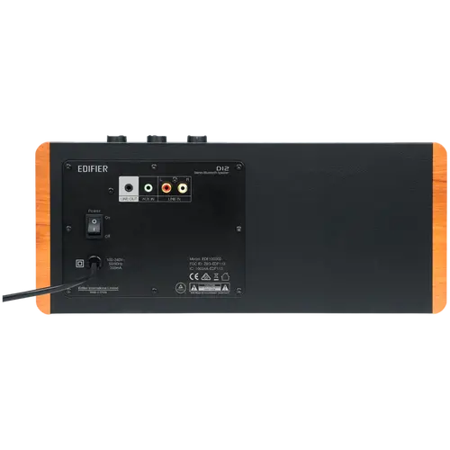 Edifier D12 2.0 Bluetooth Speaker, BT V5.0, RCA, AUX, 2x 4-inch Midrange Drivers, 2x 19mm Tweeters, Remote Control and Top-Mounted Controls, Brown - image 2