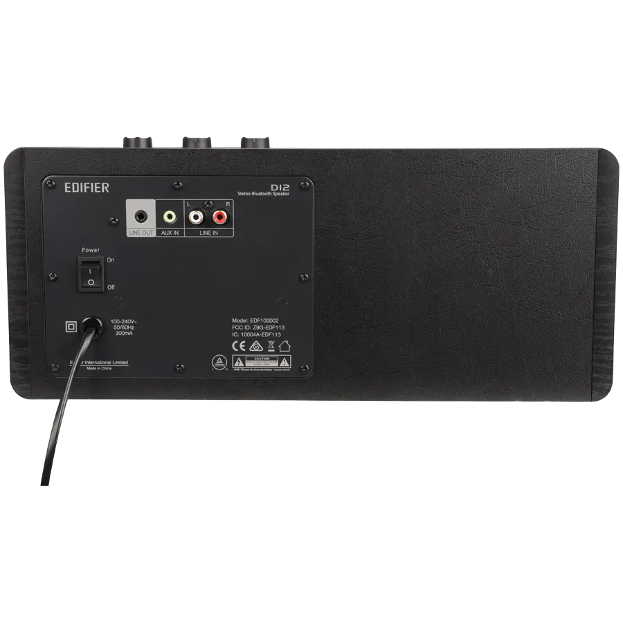 Edifier D12 2.0 Bluetooth Speaker, BT V5.0, RCA, AUX, 2x 4-inch Midrange Drivers, 2x 19mm Tweeters, Remote Control and Top-Mounted Controls, Black - image 2