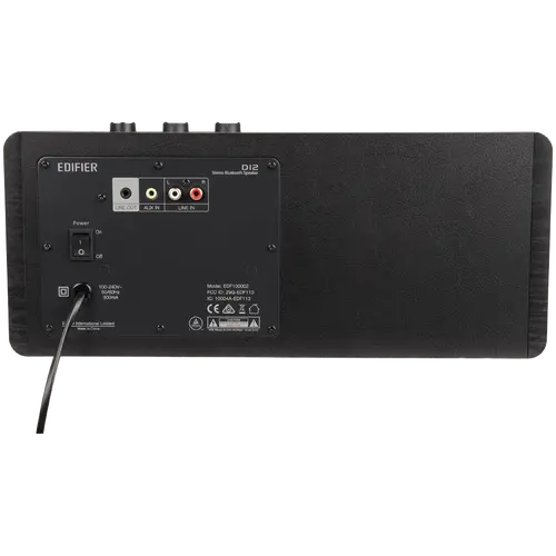 Edifier D12 2.0 Bluetooth Speaker, BT V5.0, RCA, AUX, 2x 4-inch Midrange Drivers, 2x 19mm Tweeters, Remote Control and Top-Mounted Controls, Black - image 2