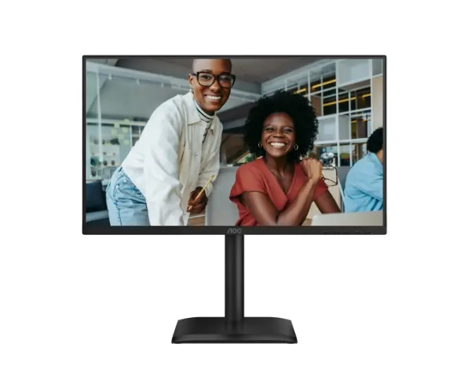 Монитор, AOC 24E4U, 23.8" IPS WLED, 1920x1080@120Hz, 4ms GtG, 300cd m/2, 1500:1, 20M:1 DCR, Adaptive Sync, FlickerFree, Anti Blue Light, 2Wx2, Tilt, Height Adjust, Pivot, Swivel, D-SUB, HDMI, DP, USB Hub - image 1