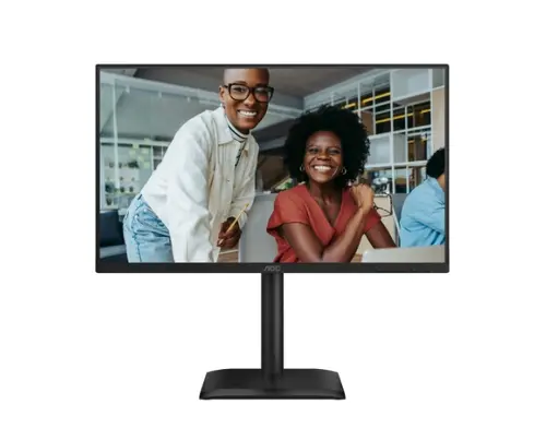 Монитор, AOC 24E4U, 23.8" IPS WLED, 1920x1080@120Hz, 4ms GtG, 300cd m/2, 1500:1, 20M:1 DCR, Adaptive Sync, FlickerFree, Anti Blue Light, 2Wx2, Tilt, Height Adjust, Pivot, Swivel, D-SUB, HDMI, USB Hub - image 1