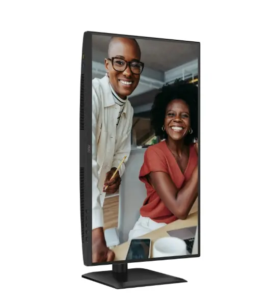 Монитор, AOC 27E4U, 27" IPS WLED, 1920x1080@120Hz, 4ms GtG, 300cd m/2, 1500:1, 20M:1 DCR, Adaptive Sync, FlickerFree, Anti Blue Light, 2Wx2, Tilt, Height Adjust, Pivot, Swivel, D-SUB, HDMI, USB Hub - image 7