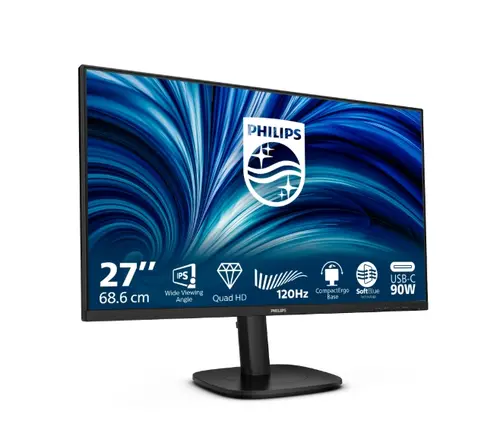 Монитор, Philips 27B2U3601, 27" IPS WLED, 2560x1440@120Hz, 4ms GtG, 350cd m/2, 1500:1, 50M:1 DCR, Adaptive Sync, FlickerFree, SoftBlue, 2Wx2, Tilt, Height Adjust, Pivot, Swivel, HDMI, DP, RJ45, USB hub - image 7