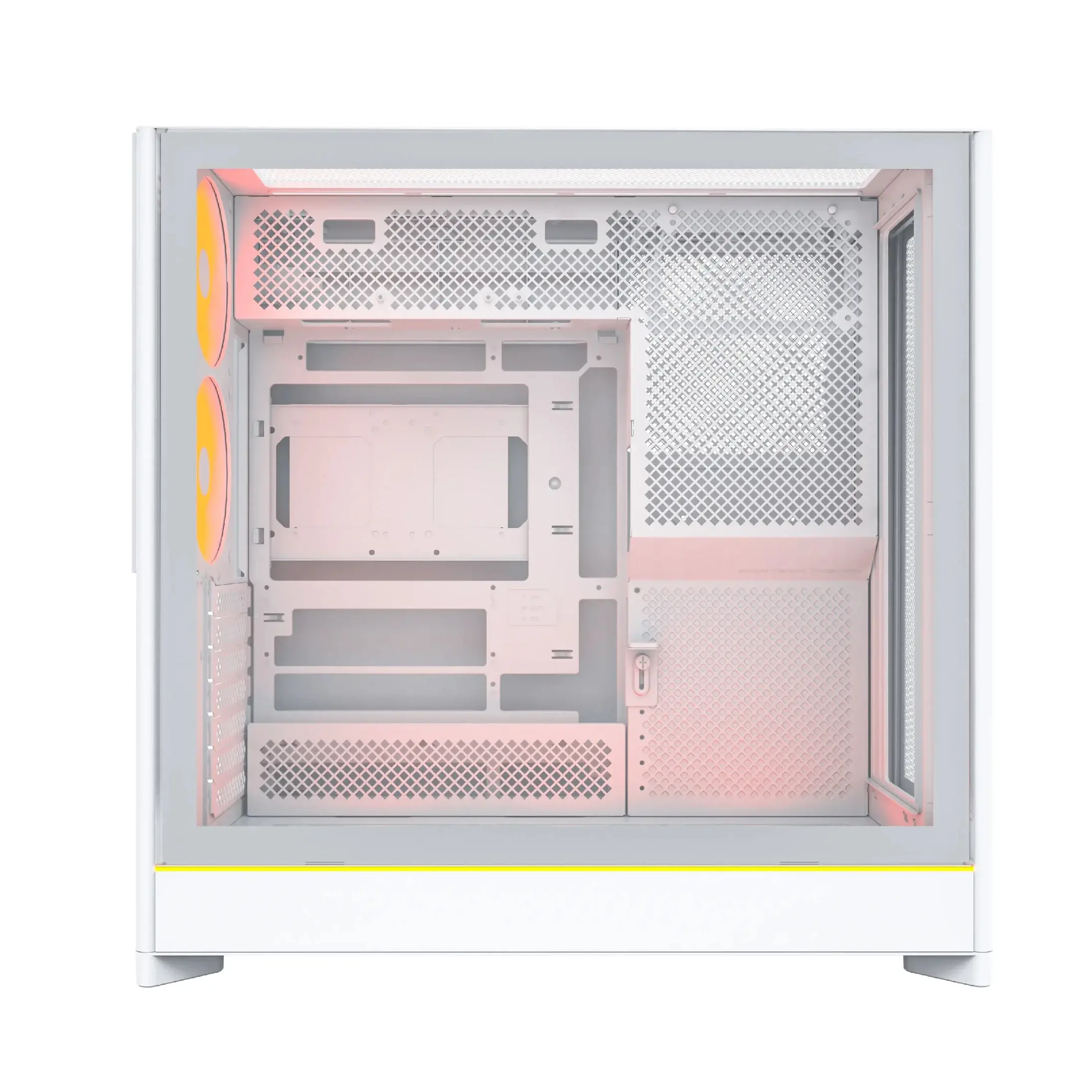 Montech кутия Case ATX - HS01 PRO (W) - 5 x 120 mm ARGB Fans, USB-C, White - image 5
