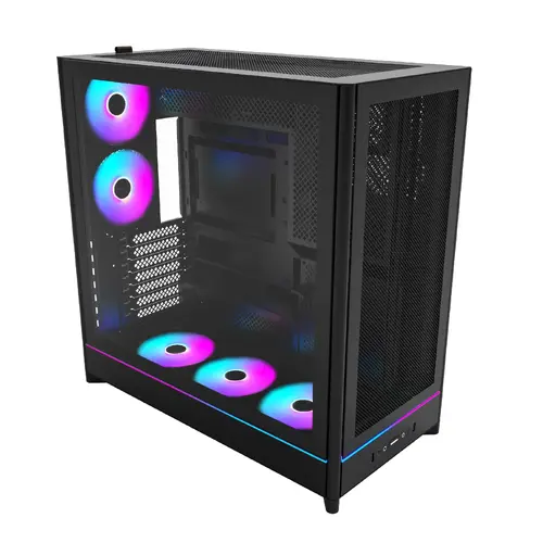 Montech carcasă Case ATX - HS01 PRO (B) - 5 x 120 mm ARGB Ventilatoare, USB-C, Negru - 2