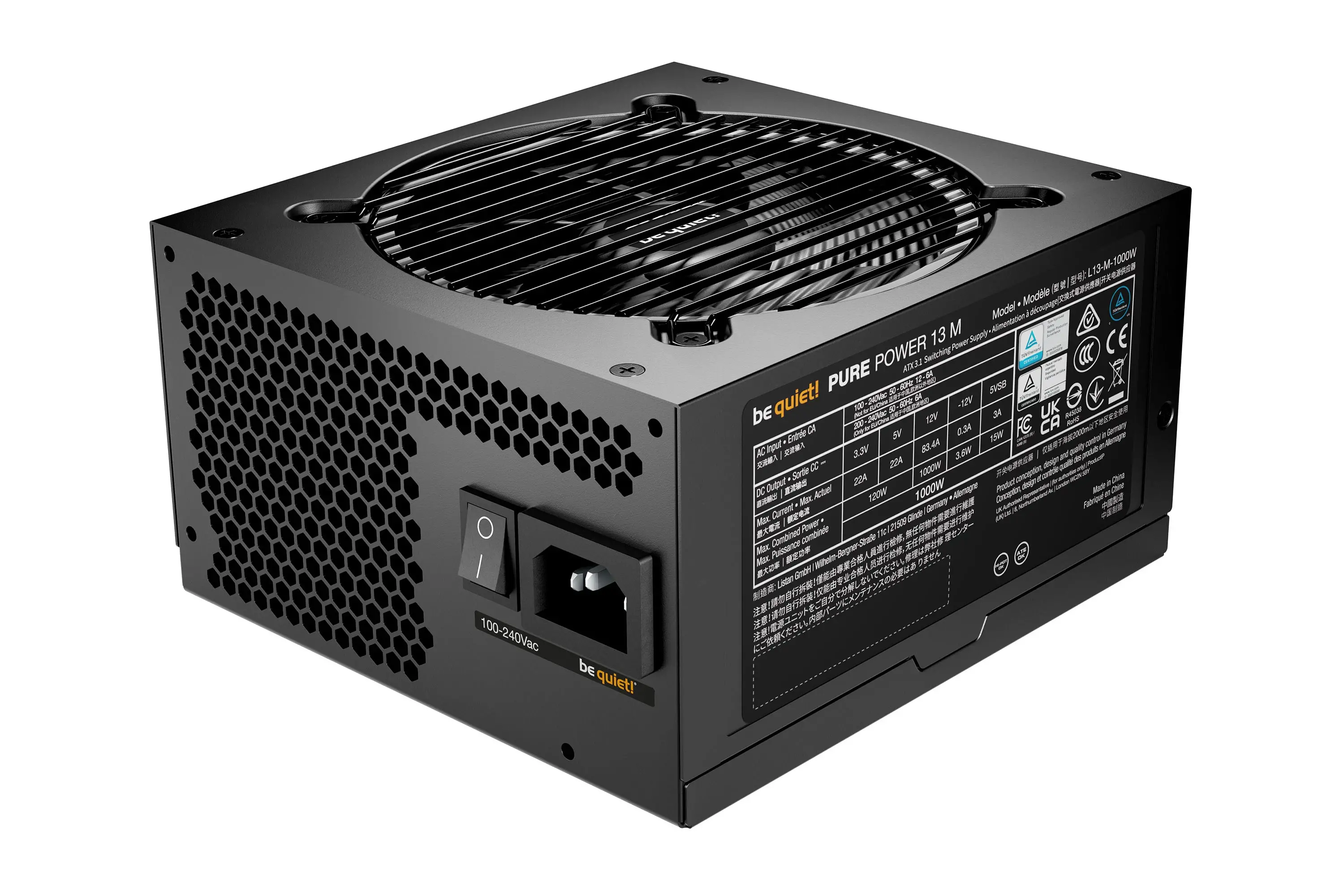 be quiet! захранване PSU ATX 3.1 Gold - Pure Power 13 M 1000W - image 2