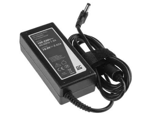 Захранване за лаптоп GREEN CELL, PRO Charger / AC Adapter 19V 3.42A 65W for Asus R510C R510L R556L X550C X550L Toshiba Satellite C650 L750 5.5mm-2.5mm - image 1