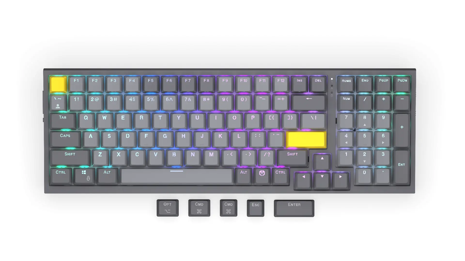 Gaming ασύρματο μηχανικό πληκτρολόγιο ENDORFY Celeris 1800 - Endorfy Yellow Switch - Full Size