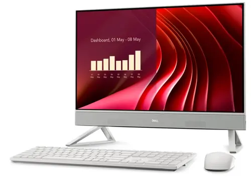Настолен компютър - всичко в едно, Dell 24 All-in-One EC24250, Intel Core i5-1334U (12 MB cache, 10 cores, 12 threads, up to 4.60GHz), 23.8" FHD (1920x1080) AG WVA, 16GB, 2x8GB, DDR5, 5200 MT/s, 512GB M.2 PCIe SSD, Intel Iris Xe Graphics, Triangle Stand, 5MP IR Tilt Cam, WiFi 6E+BT, Wirel - image 2