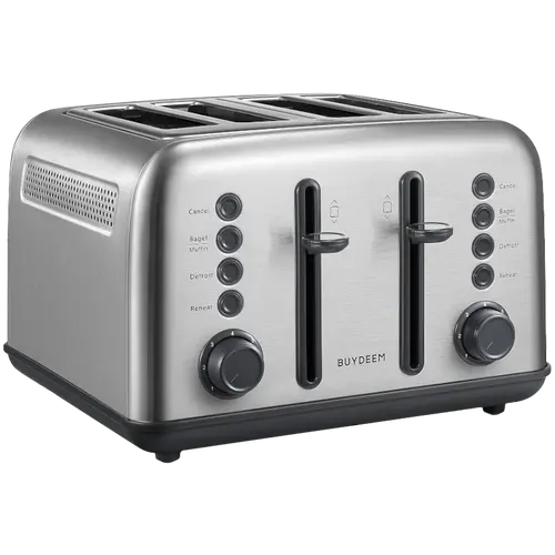 BUYDEEM Prăjitor de pâine cu 4 felii, model DT640E, culoare oțel inoxidabil, EU - 2