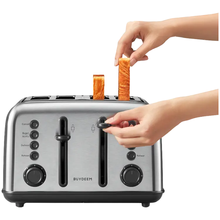 BUYDEEM 4 Slice Toaster, model DT640E, color Stainless Stell, EU - image 3