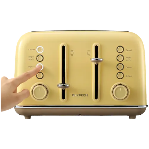 BUYDEEM Φρυγανιέρα 4 θέσεων, μοντέλο DT640E, χρώμα Mellow Yellow, EU - 4