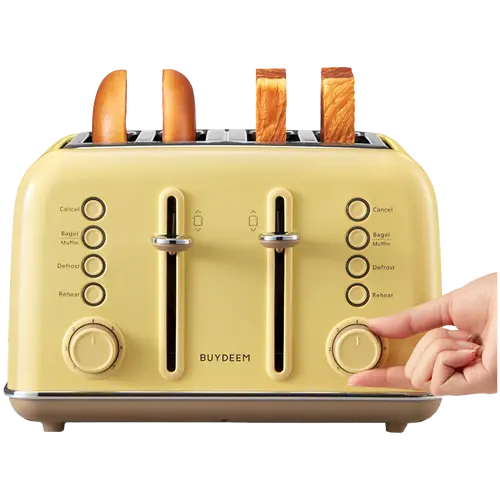 BUYDEEM 4 Slice Toaster, model DT640E, color Mellow Yellow, EU - image 4