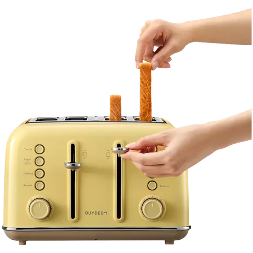 BUYDEEM 4 Slice Toaster, model DT640E, color Mellow Yellow, EU - image 5