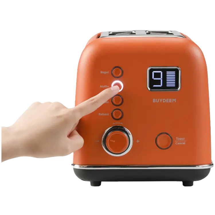 BUYDEEM 2 Slice Automatic Metal Toaster, model DT730E, color Koi Red, EU - image 2