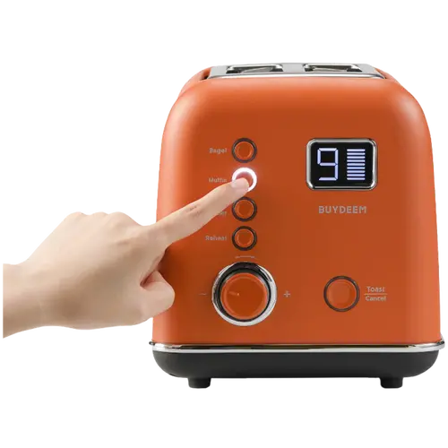 BUYDEEM 2 Slice Automatic Metal Toaster, model DT730E, color Koi Red, EU - image 2