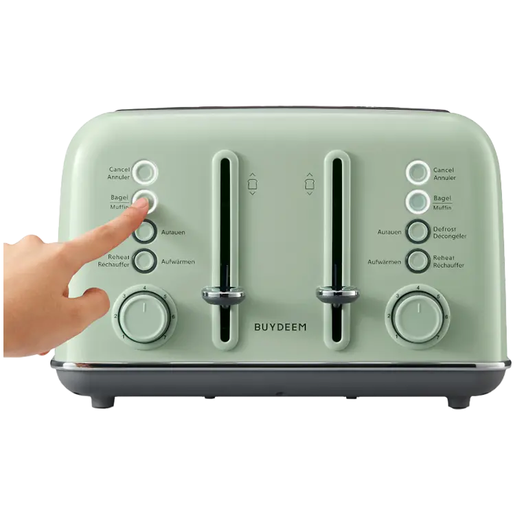 BUYDEEM 4 Slice Toaster, model DT640E, color Cozy Greenish, EU - image 5
