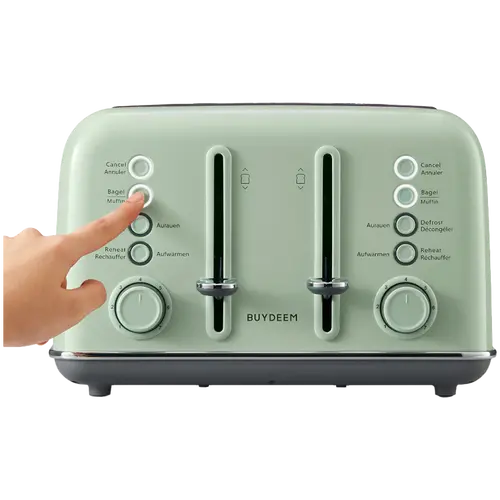 BUYDEEM Τοστιέρα 4 θέσεων, μοντέλο DT640E, χρώμα Cozy Greenish, EU - 6