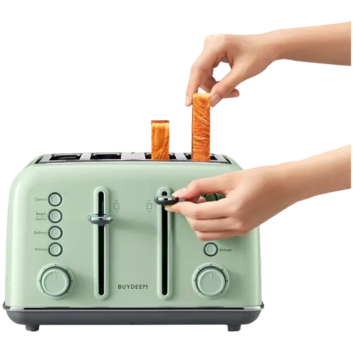 BUYDEEM Τοστιέρα 4 θέσεων, μοντέλο DT640E, χρώμα Cozy Greenish, EU - 7