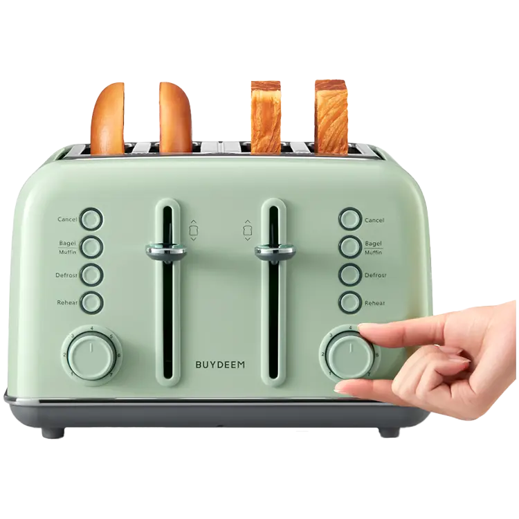 BUYDEEM 4 Slice Toaster, model DT640E, color Cozy Greenish, EU - image 7