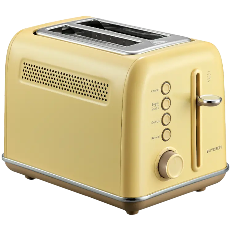 BUYDEEM Prăjitor de pâine cu 2 felii, model DT620E, culoare Mellow Yellow, EU
