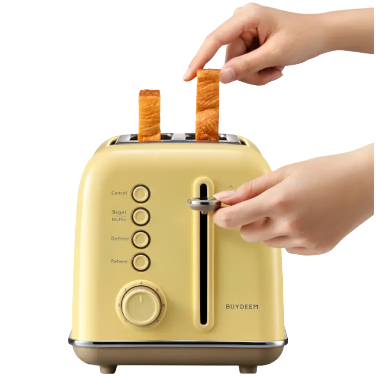BUYDEEM 2 Slice Toaster, model DT620E, color Mellow Yellow, EU - image 3