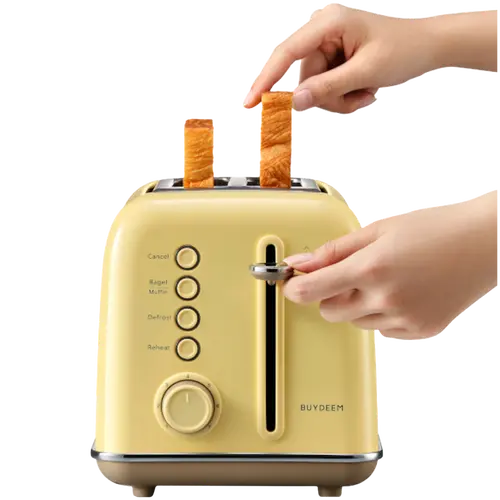 BUYDEEM Τοστιέρα 2 θέσεων, μοντέλο DT620E, χρώμα Mellow Yellow, EU - 4