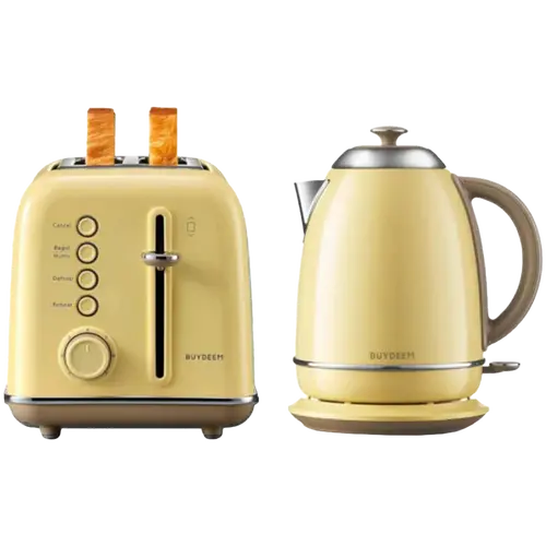 BUYDEEM Prăjitor de pâine cu 2 felii, model DT620E, culoare Mellow Yellow, EU - 5