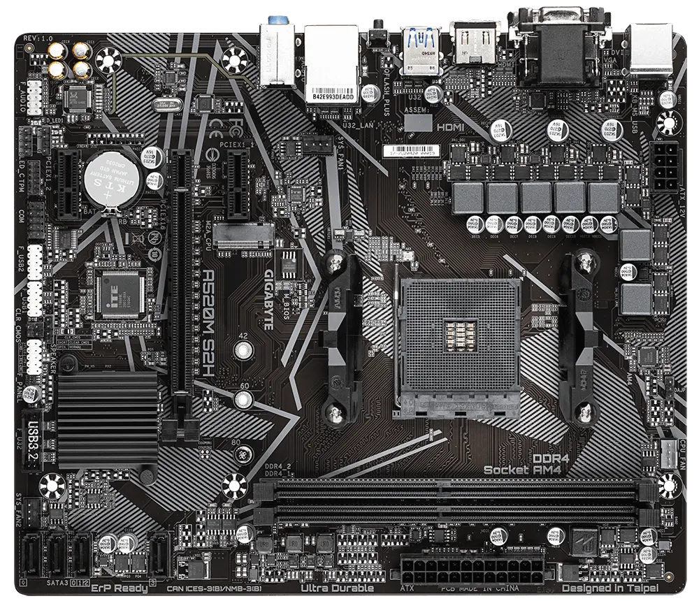 Μητρική πλακέτα, GIGABYTE GB A520M S2H / AM4 - image 1
