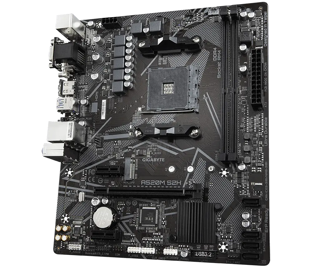 Дънна платка, GIGABYTE GB A520M S2H / AM4 - image 2