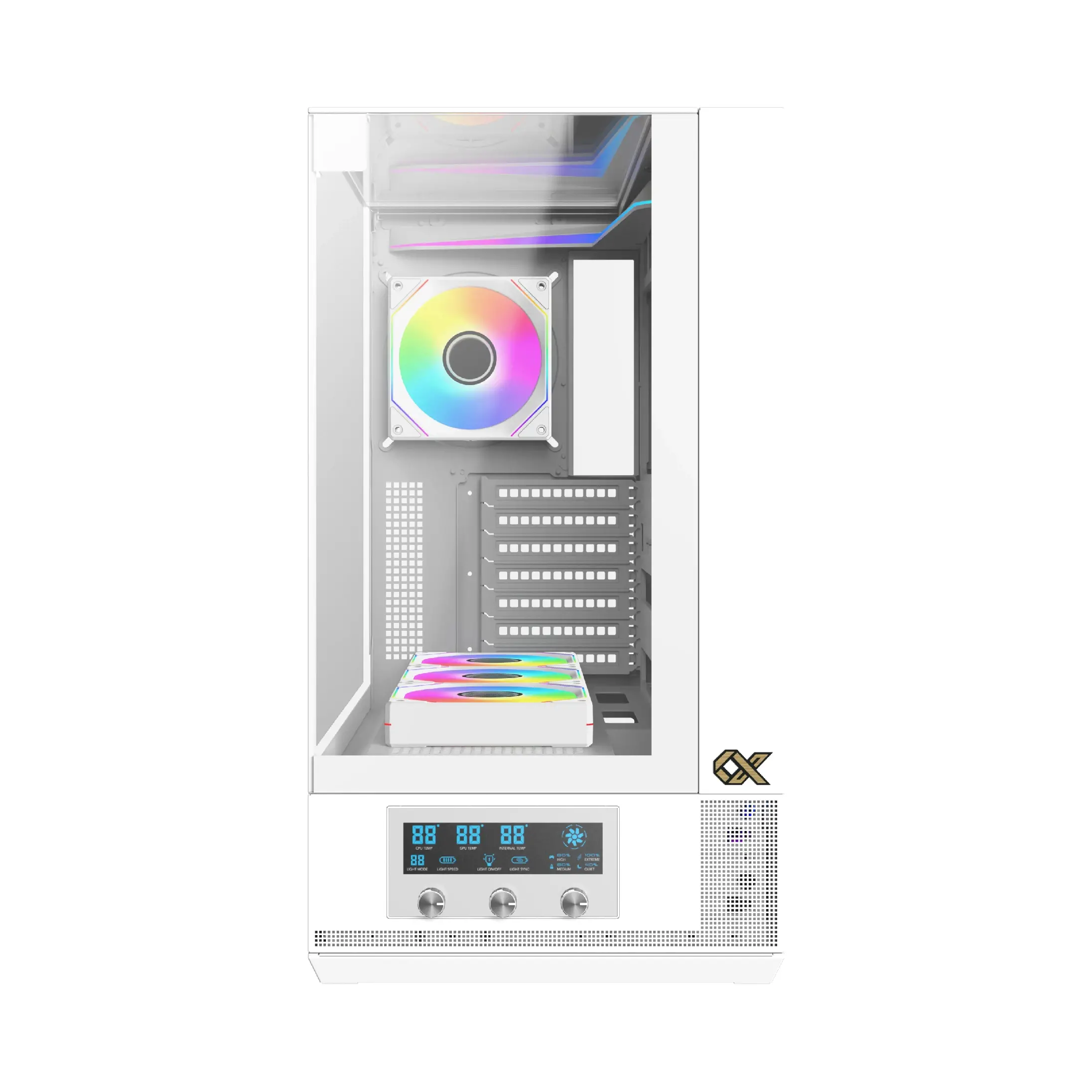 Xigmatek кутия Case EATX - Vision Arctic - 7 ARGB Fans, LCD Display Panel, Smart Fan Control - image 1