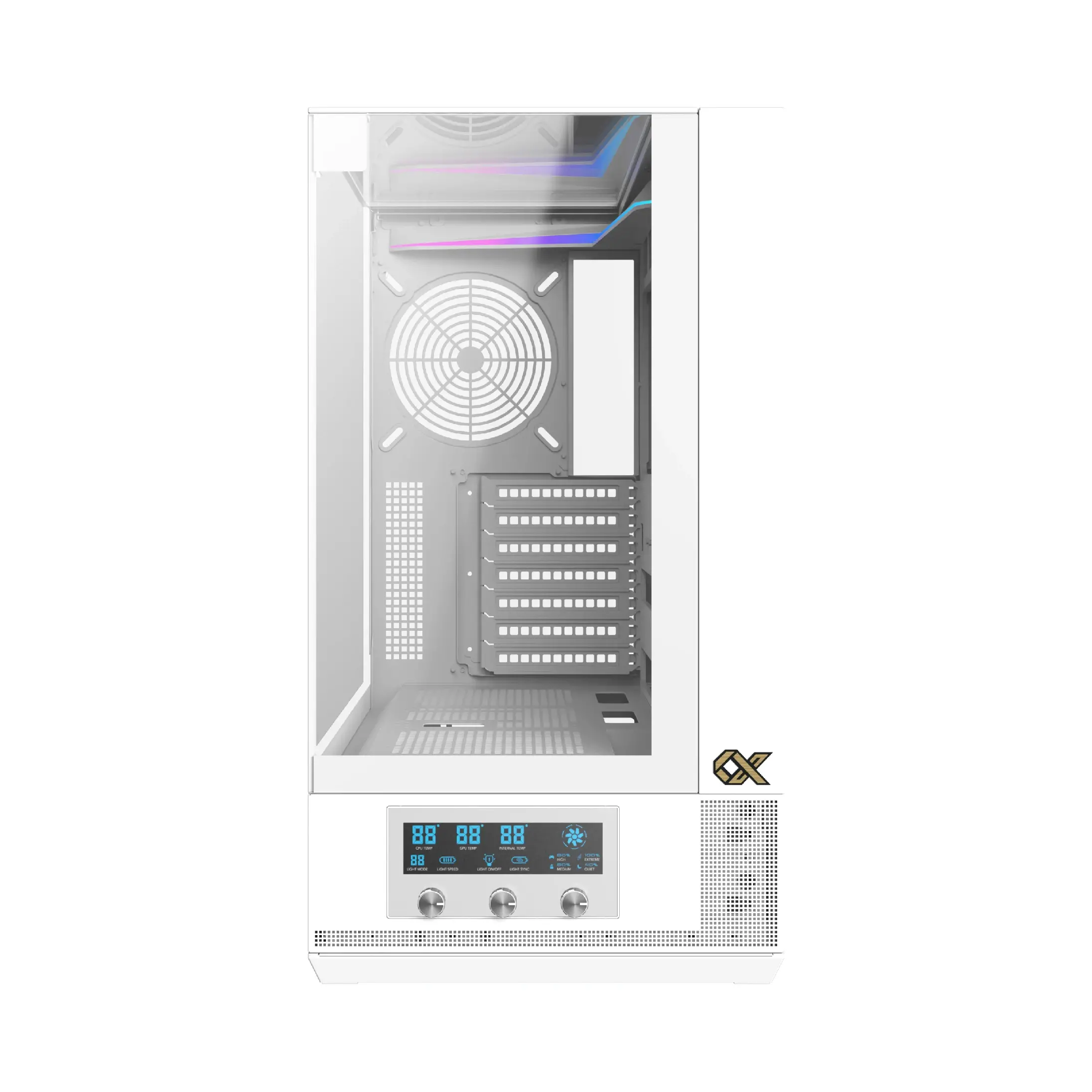 Xigmatek кутия Case EATX - Vision Arctic - 7 ARGB Fans, LCD Display Panel, Smart Fan Control - image 3