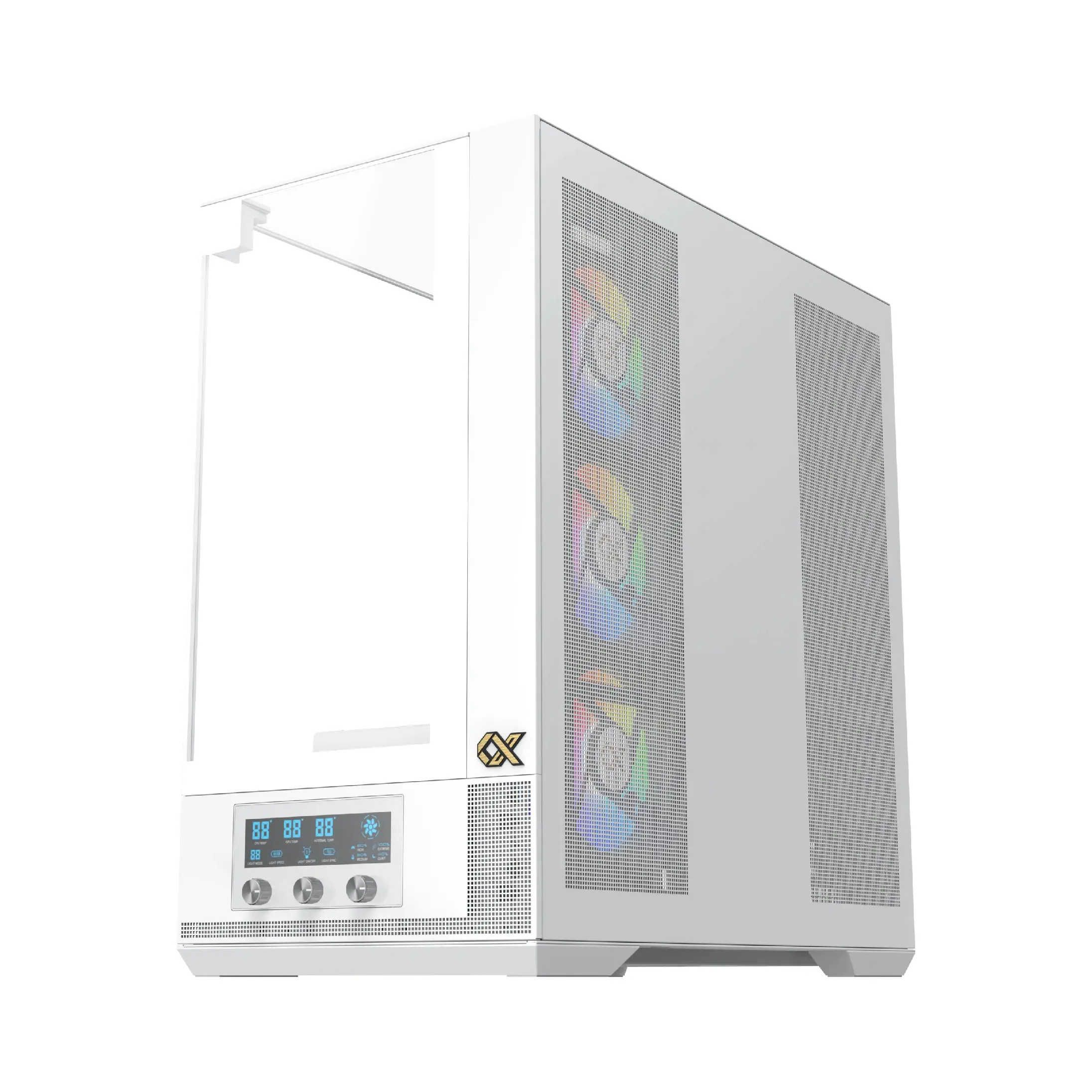 Xigmatek кутия Case EATX - Vision Arctic - 7 ARGB Fans, LCD Display Panel, Smart Fan Control - image 4