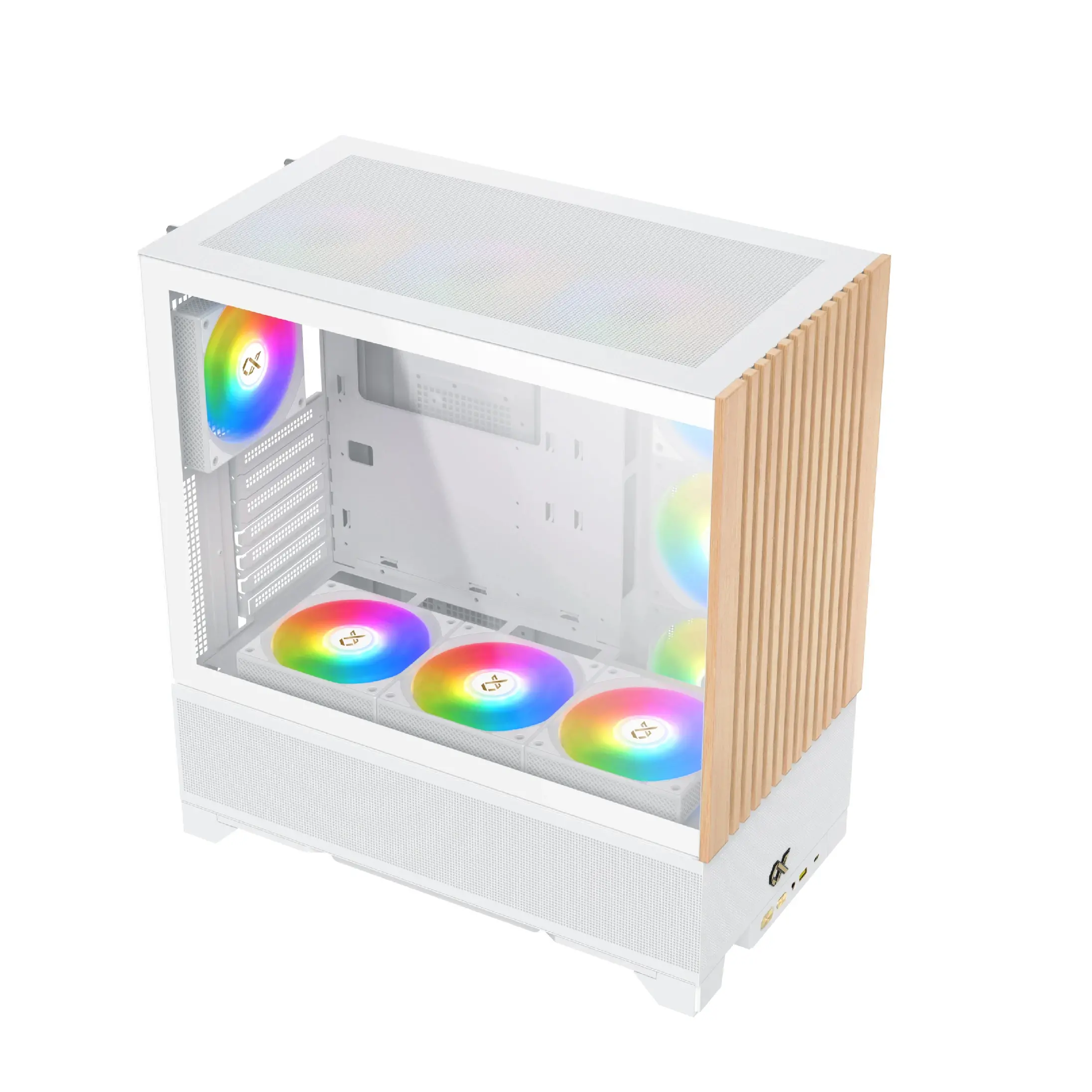 Xigmatek кутия Case EATX - Endorphin WD Arctic, Addressable RGB, Wood - image 1