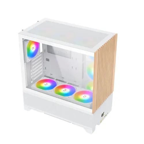 Xigmatek кутия Case EATX - Endorphin WD Arctic, Addressable RGB, Wood - image 1